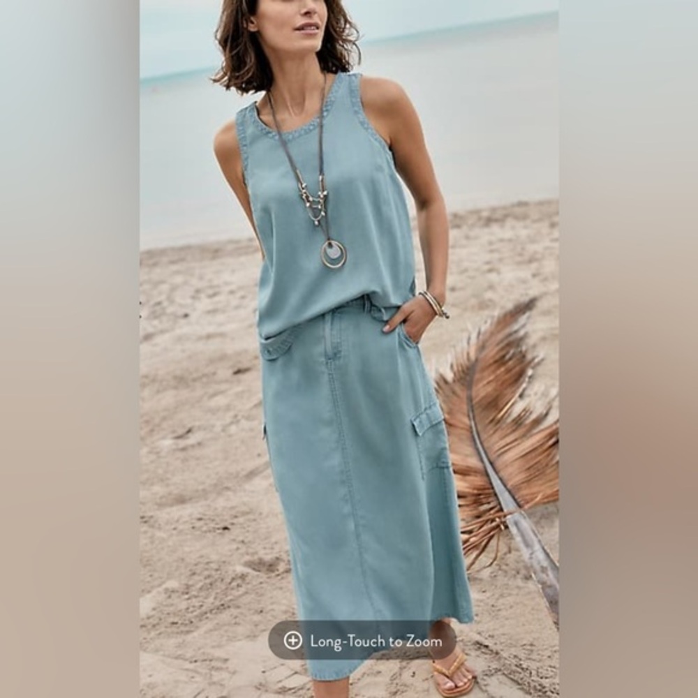 J. Jill indigo maxi Skirt